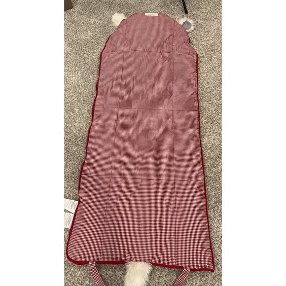 Pottery Barn Kids Shaggy Dog PUPPY SLEEPING BAG Red Gingham “HAZEL” Monogram - Picture 13 of 16